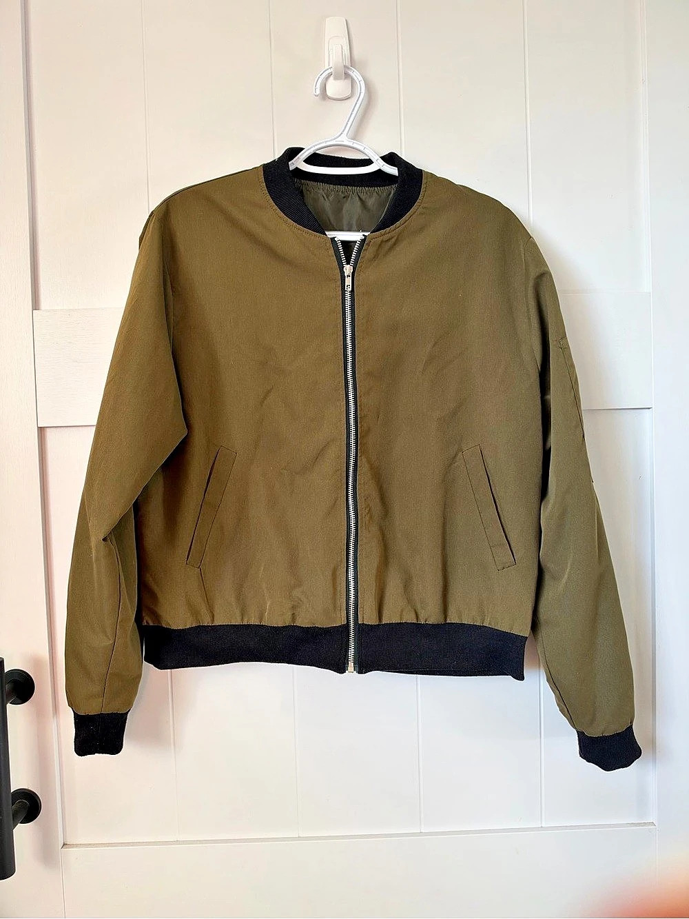 Brown Bomber Jacket Size Large Like New